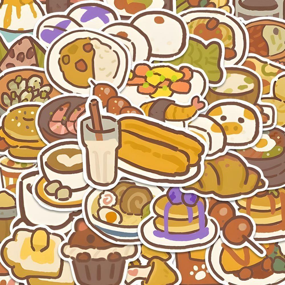1set Animal restaurant menu, phone case sticker, waterproof sticker, cute cartoon account material DIY