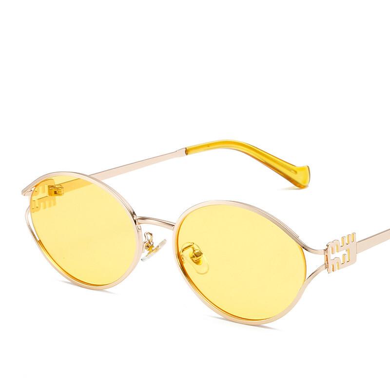 Luxury Metal Brand Sunglasses For Men And Women Unisex Designer Fashion Sun Glasses Unisex Stylish Shades Uv400 Oval Eyewear