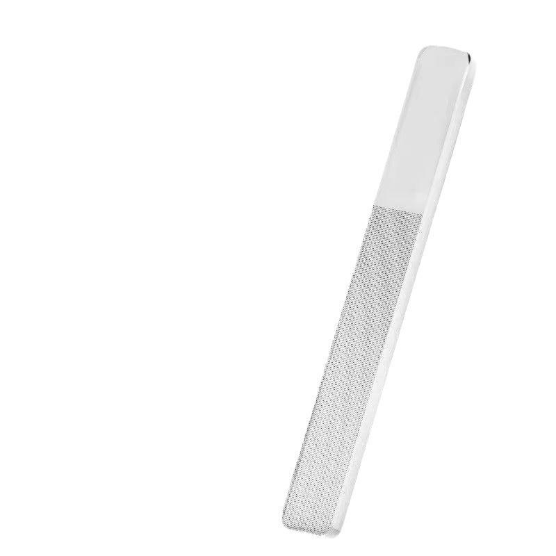 Benzi de lac de unghii cu nano cristale: Pilă de unghii portabilă, lavabilă cu apă, din sticlă transparentă.