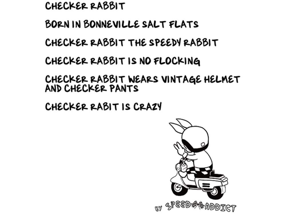 [SPEED ADDICT] Kostkovaný králík Ringer tričko (S/S)