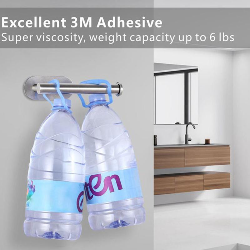 Self Adhesive Toilet Roll Paper Holder Wall Mount Bathroom Organizer Storage Stand No Punching Stainless Steel Towel Holder