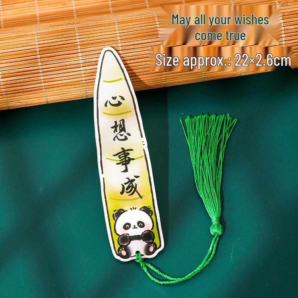Cute Panda Tassel Bookmark: Inspirational Cartoon Acrylic Page Holder