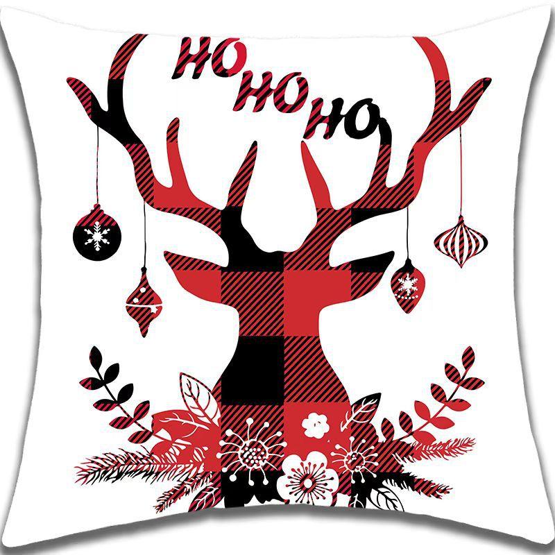 

New Christmas Pillow Cover Christmas Cushion Cover Snowflake Elk Christmas Pillow Cover 45 * 45 double-sided print
