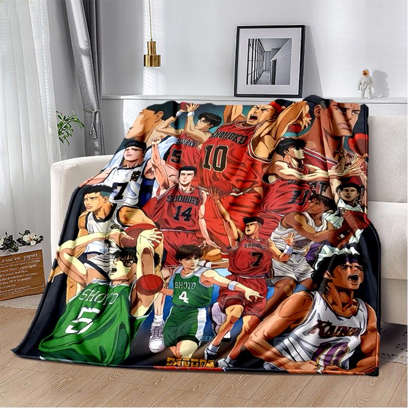 SLAM DUNK 29 Style New Cartoon SHOHOKU Basketball Anime Blanket,Soft Throw Blanket for Home Bedroom Bed Sofa Travel Cover Kids