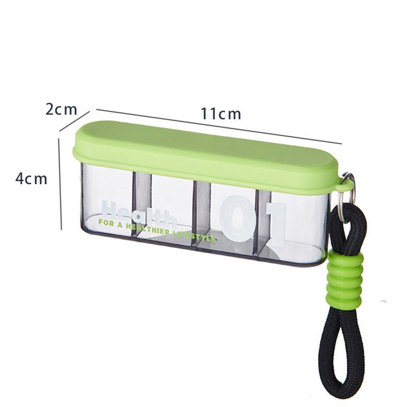 Plastic Pill Box With Multiple Compartments Compact Storage For Daily Medications