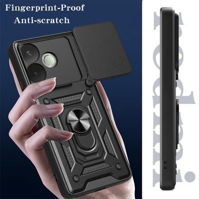Funda For OPPO A5 Pro 5G Case Shockproof Armor Slide Lens Protector Phone Case For OPPOA5 Pro A5Pro 5G Magnetic Ring Stand Cover