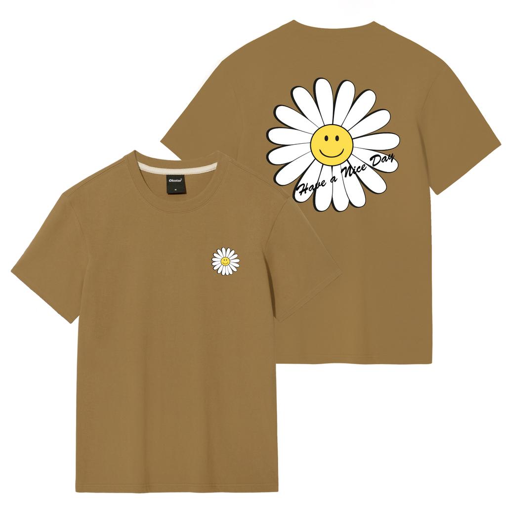 OKSTAR Nice Day Flower Short Sleeve Tee