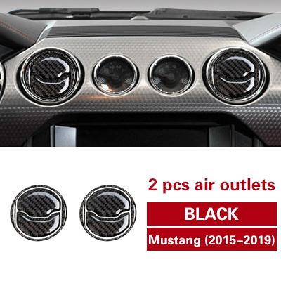 

For Ford Mustang GT 2015-2019 Carbon Fiber Dashboard Air Condition Outlet Vent Cover Trim Sticker Car Interior Decor Accessories