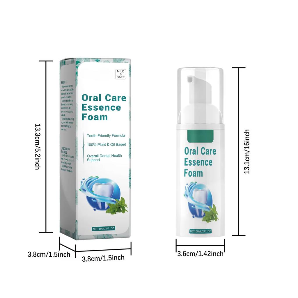 60ml Teeth Whitening Mousse Toothpaste Foam Repair Gum Stain Remover Oral Refresh Brightening Improve Yellow Teeth Mouss