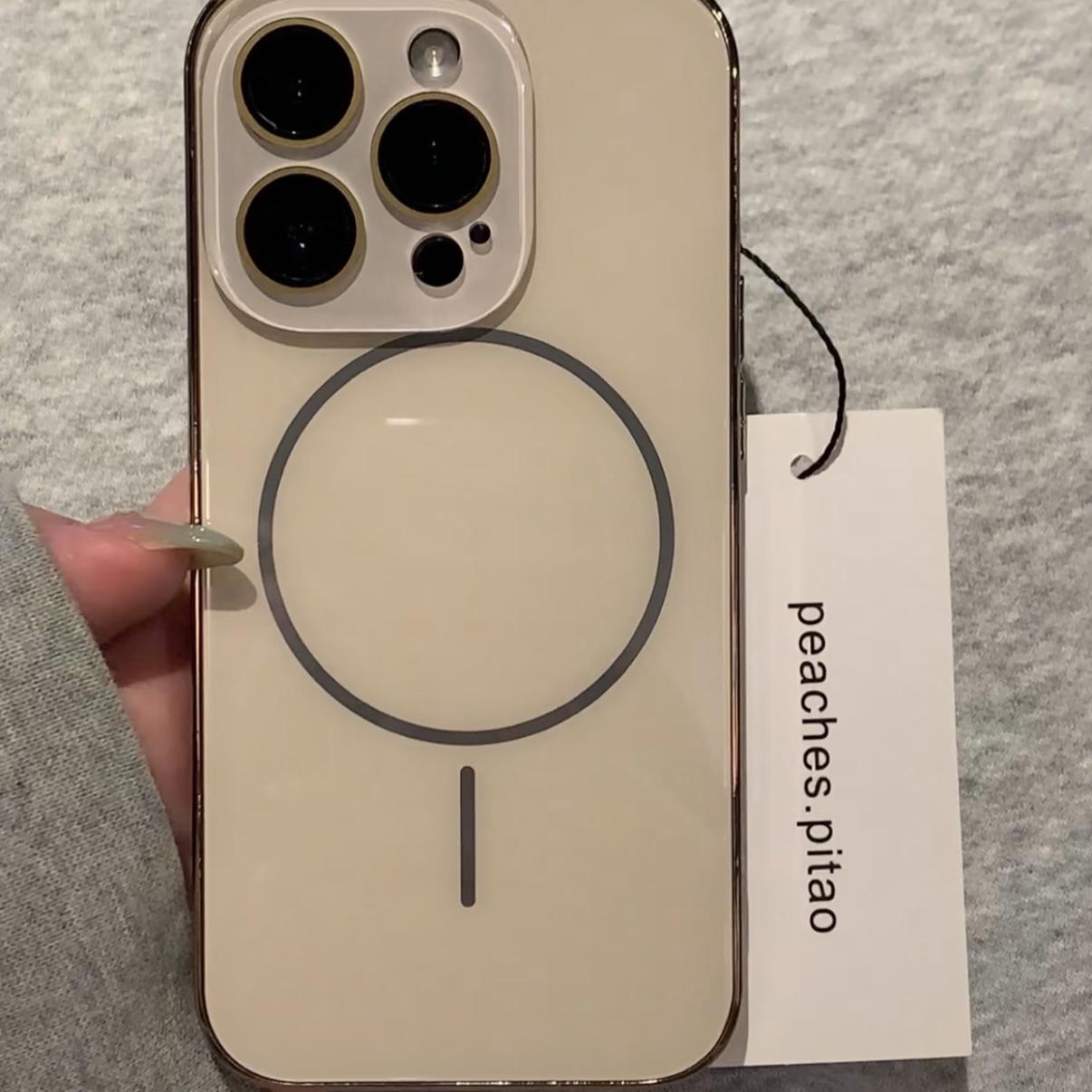 

Highend Luxury Quality Plating Bumper Glossy Tempered Glass Case for iPhone 16 15 14 13 12 11 Pro Max Magnetic Wireless Charge Shockproof Cover For iPhone 13