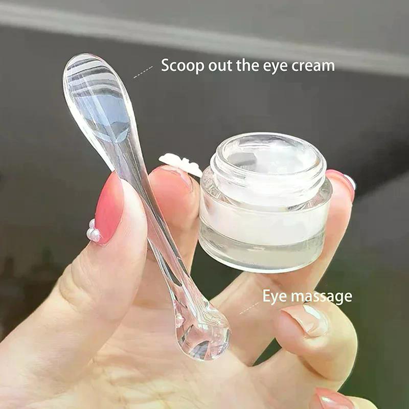 5/10 Adet Göz Kremi Aplikatörü Kaşık Rulo Şeffaf Masaj Çubuğu Kozmetik Spatulaları Kırışıklık Yüz Maskesi Cilt Bakımı Akrilik