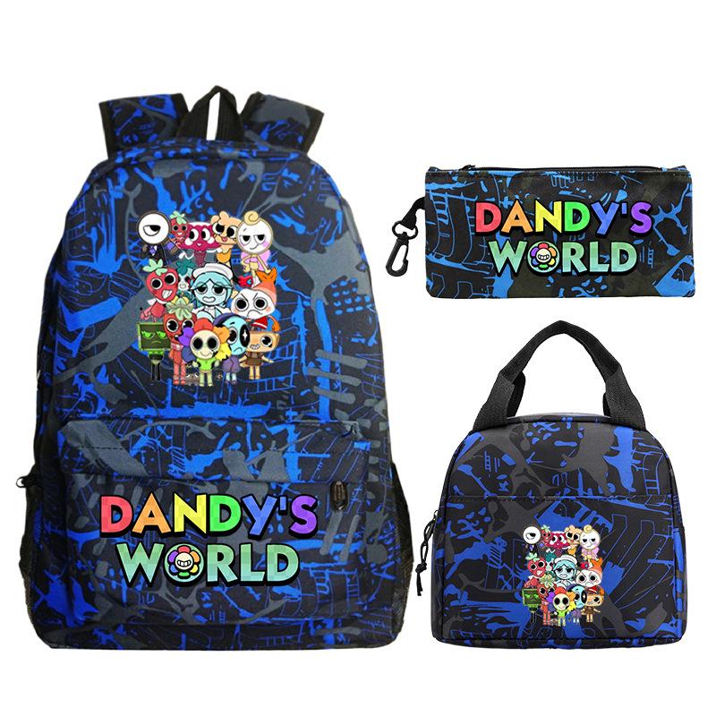 Sac d'étudiant Sac à crayons décontracté Sac à lunch Impression personnalisée Dandy'S World Around