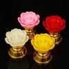 Simulation Led Lotus Candles Flickering Flameless Battery Operated For Worship Home Festival Party Decoration