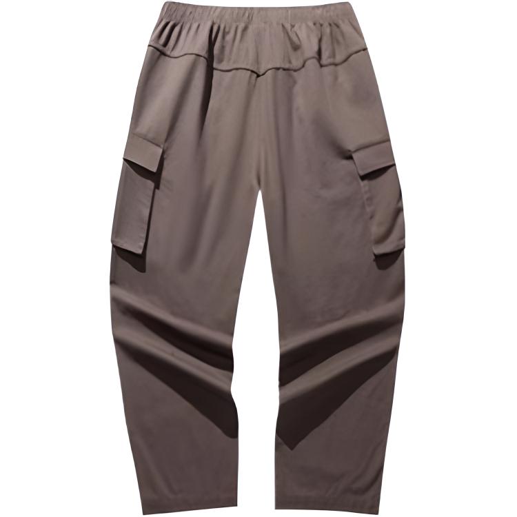 Anta Good Things Happen Solid Color Mid Waist Comfortable Breathable Versatile Loose Cargo Pants Unisex Pants Tawny 972518502-2