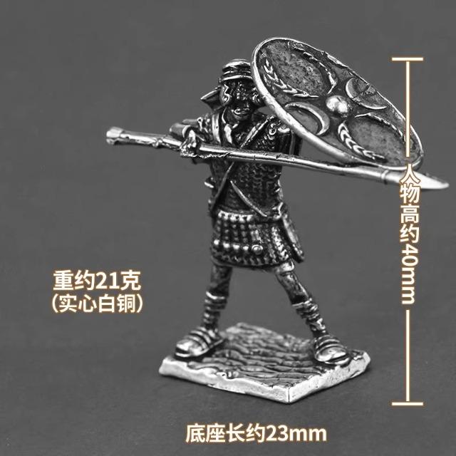 Metal Roman Legion Soldier Model Tabletop Game Spear Phalanx Figure Unpainted Collectible Desktop Car Decor