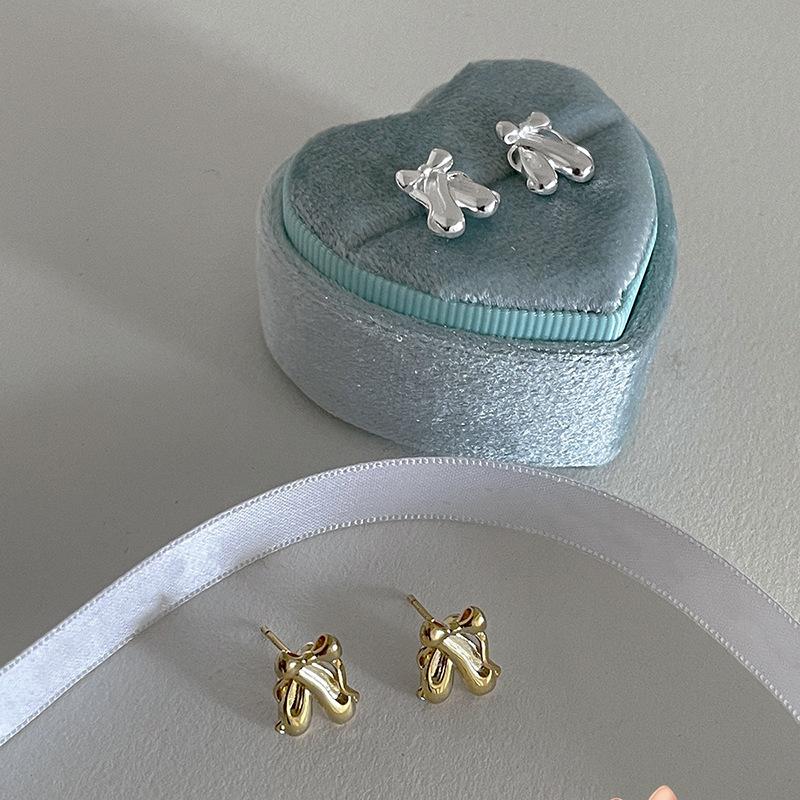 Ballet Shoes Stud Earrings Women Niche Light Luxury Bow Temperament Commuter Ins Style Earrings