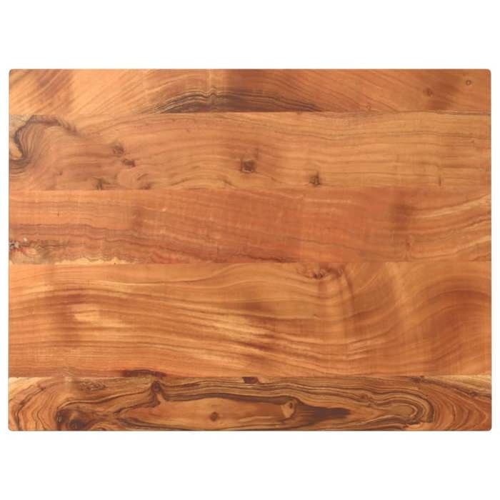 VidaXL Dessus de table 80x70x2,5 cm rectangulaire bois massif d'acacia, dessus de table en bois, dessus de table basse, 370933