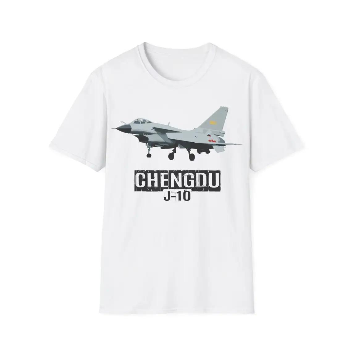 Chengdu J10 Vigorous Dragon Multirole Combat Aircraft TShirt 100 Cotton ONeck Short Sleeve Casual Unisexs Tshirt Size S3XL S