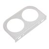 2 Hole Gauge Panel Gauge 2?116 Inch 52MM Universal Metal Car Meter Mount Instrument Panel Silver