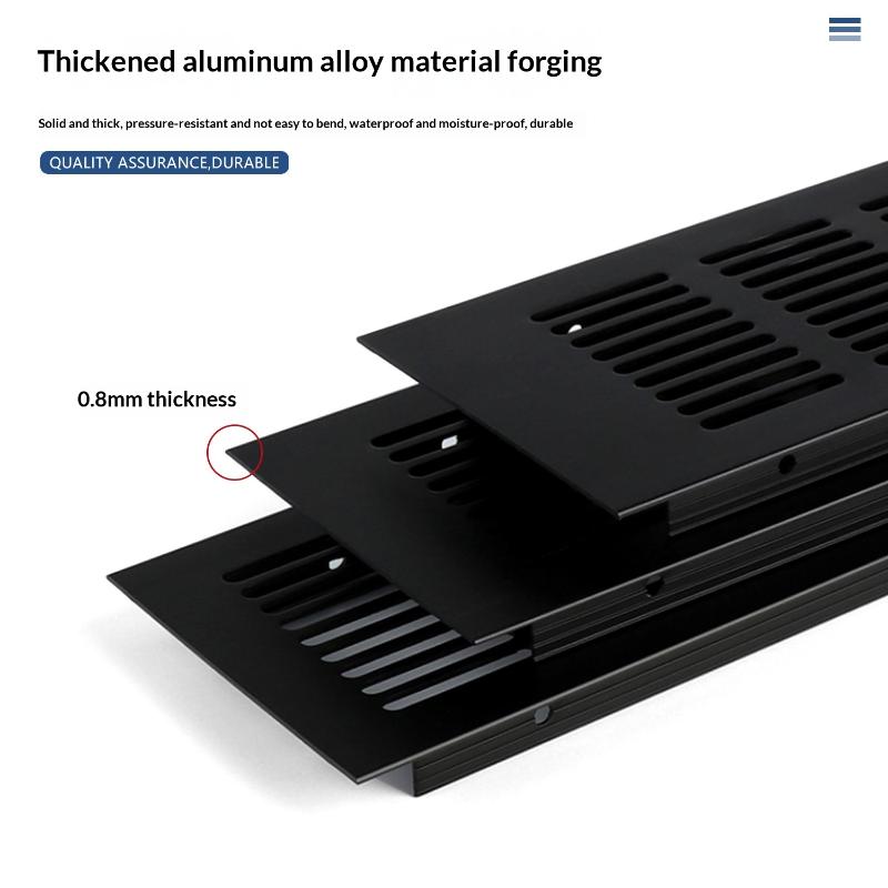 1 Stück Haushalt Lüftungsgitter Wandlüftungsabdeckung Schrankteile 50/60/80mm*150-500mm Aluminium für Schrank DIY Zubehör