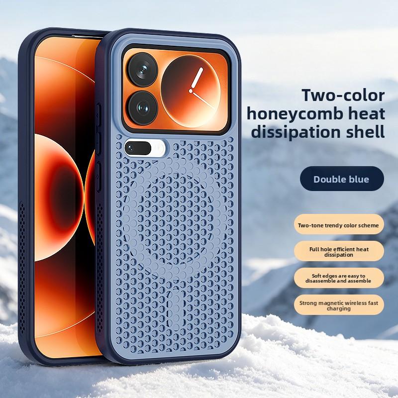 For Xiaomi Mi 17 Pro Max Case Hard Silicone Heat Dissipation Magnetic MagSafe Protect Back Cover For Xiaomi Mi 17 15 14Pro Shell