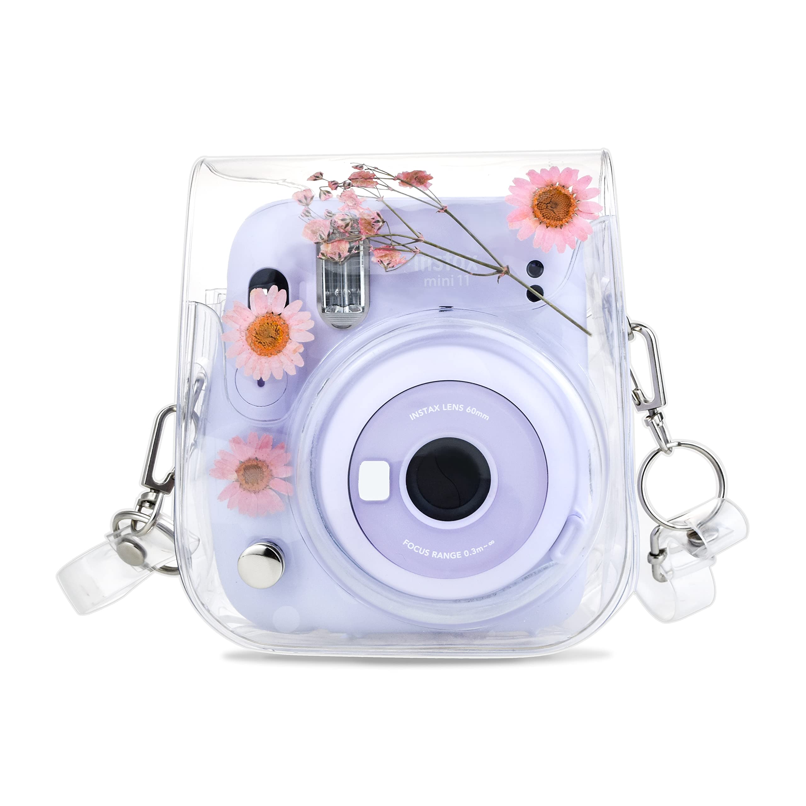 

kinokoo Cheki mini 12 Fujifilm instax mini40 case with shoulder strap PVC case, mini8, mini8+, mini9, mini11, (starry pink)