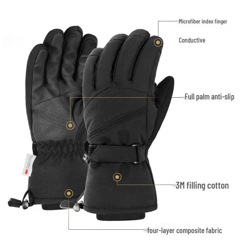 Snowpower Men's Touchscreen Warm Ski Gloves