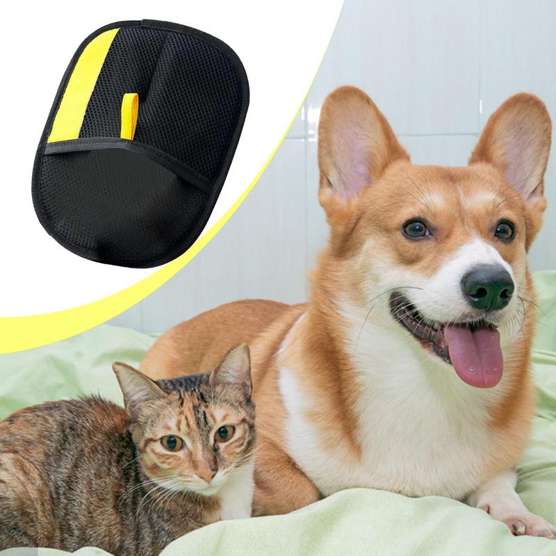 Double Pet Electrostatic Hair Removal Glove Cats Hair Removal Brush Adhesive Gloves Cat Hair Comb Washing Hair Removal Grooming