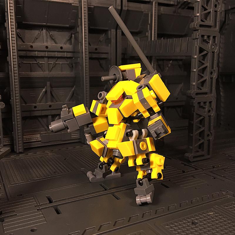 Mecha Robots Granular Building Blocks Kids Toys For Children 7cm Figure Assembling Bricks Toy Funny Machine Dolls Juguetes