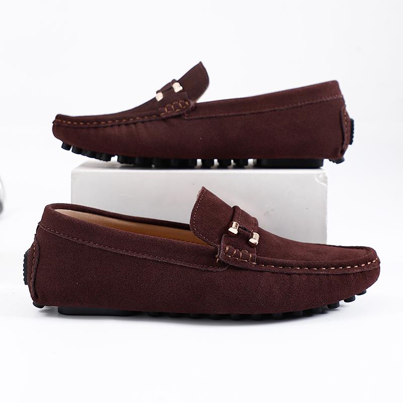 Fashion Stylish Style Man Casual Shoes Comfortable Mens Loafers Fashion Men Suede Leather Shoes Handmade Moccasins Comfy Business Shoes