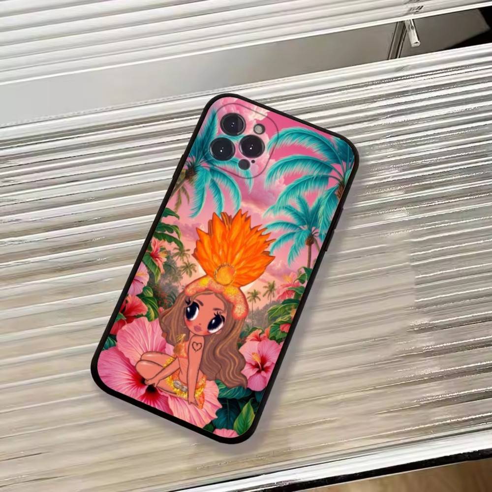 K-Karol G Dibujos Animados Phone Case For iPhone 17,16,15,14,13,12,11 Plus,Pro Max,XS,Soft Silicone Black Cover
