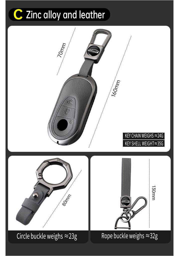Maybach Model A Key Case In Elephant Grey