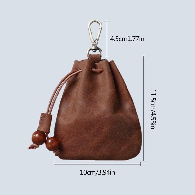 Renaissance Belt Pouch Medieval Drawstring Purse Leather Bag for Cosplay