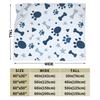 Dog Paw Print and Bone  Flannel Blankets Winter  Warm Soft Throw Blanket  Living Room Pattern Bedspread Sofa Bed Cover