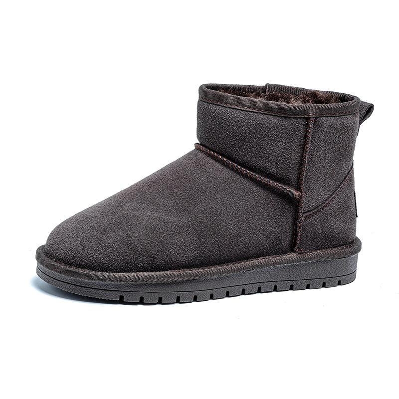 Integrierte Pelz-Schneestiefel Herren und Damen Winter verdickt warm wasserdicht rutschfest Samt Baumwollschuhe Große Baumwollschuhe