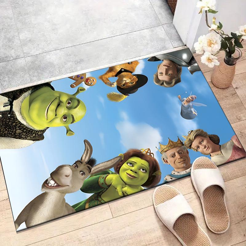 Shrek Polyester Teppich, Weiche Indoor Matte für Bürostuhl, Wohnzimmer, Schreibtisch - Dekoratives Home Office Teppich Design