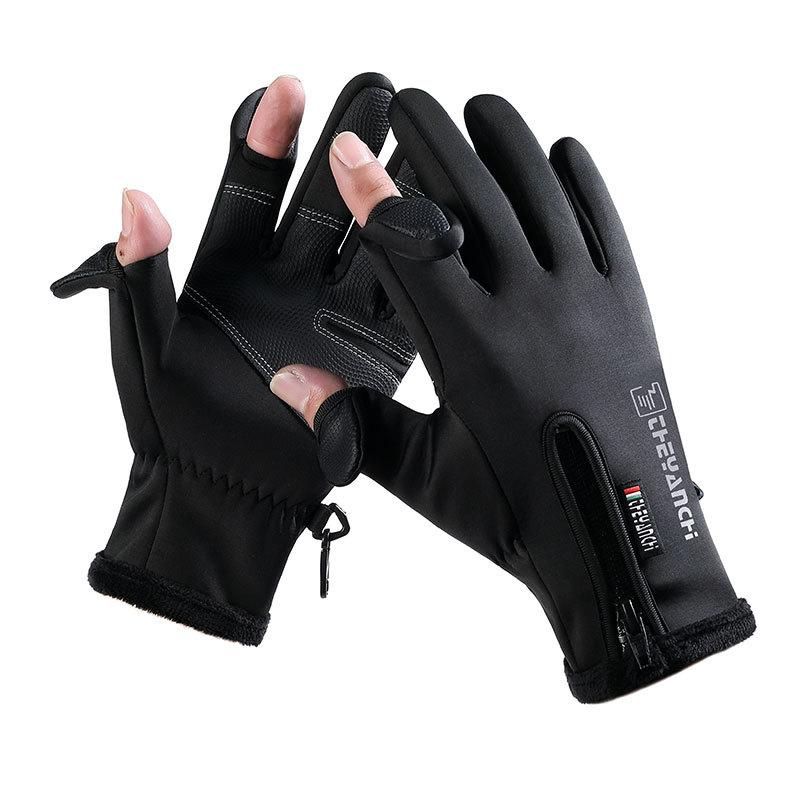 Cycling gloves winter men's outdoor cycling non-slip waterproof thickened cold-proof warm touch screen