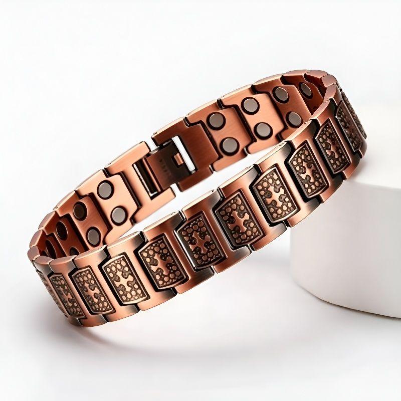 A magnetic red copper bracelet, elegant and fashionable jewelry, simple and stylish bracelet accessory