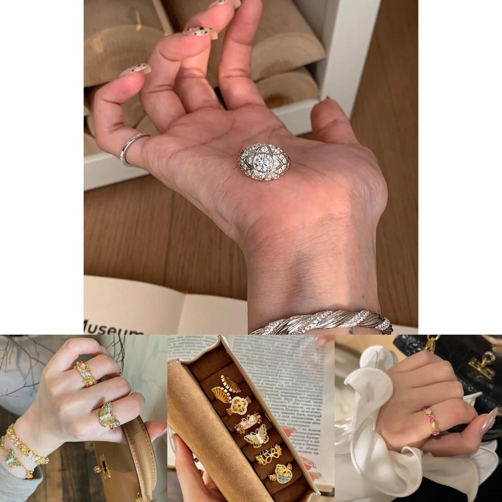 Fashionable Copper Butterfly Bow Ring For Women Versatile Adjustable Finger Jewelry