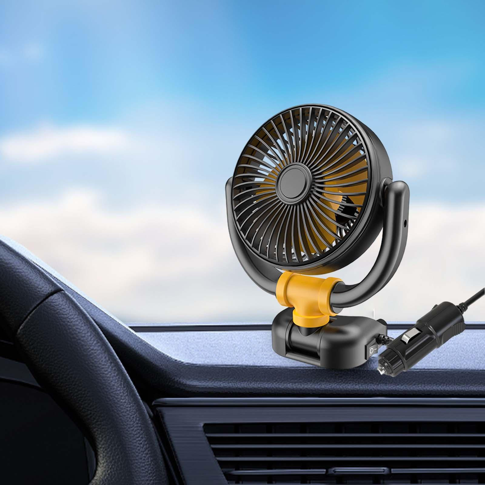 

Автомобильный электрический вентилятор охлаждения с одной головкой, компактный, сильный ветер, вращающийся на 360°, воздушный циркулятор для фургона, лодки 12V