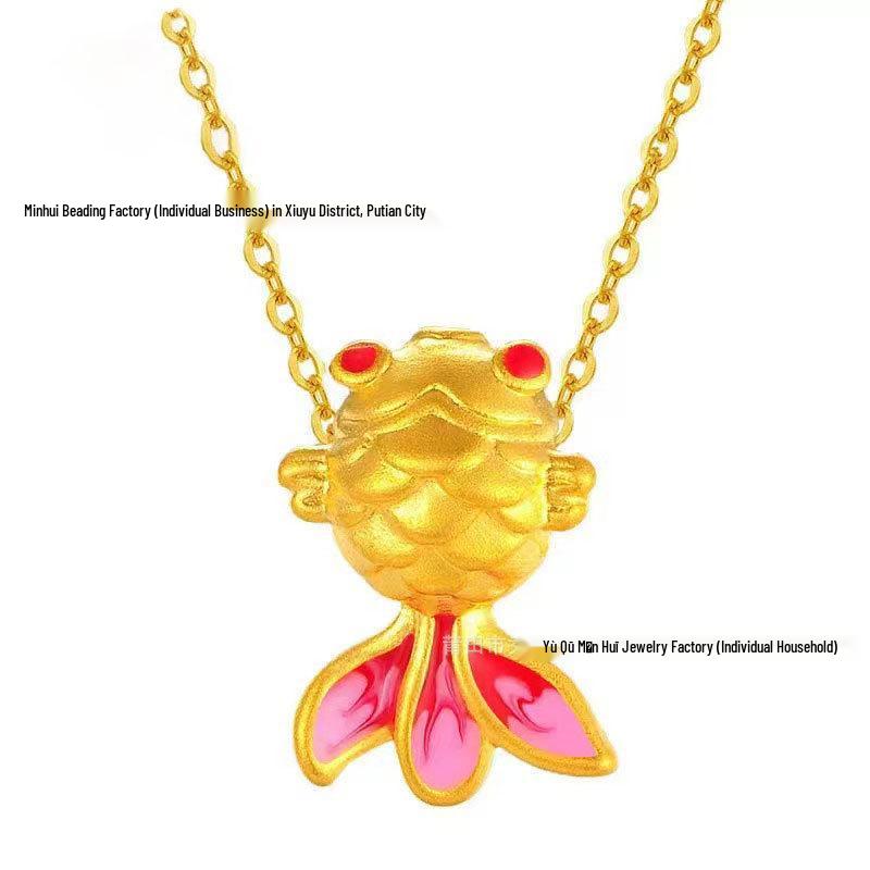 Shuibei 999 Pure Gold Ginkgo Leaf Buddha Necklace - Bestseller Jewelry Piece