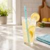 Yousheng 25Pcs Reusable Glitter Straws for Cups, 23cm Food-Grade PP Straw with Fixed Buckle, BPA-free Thickened Drinking Straws