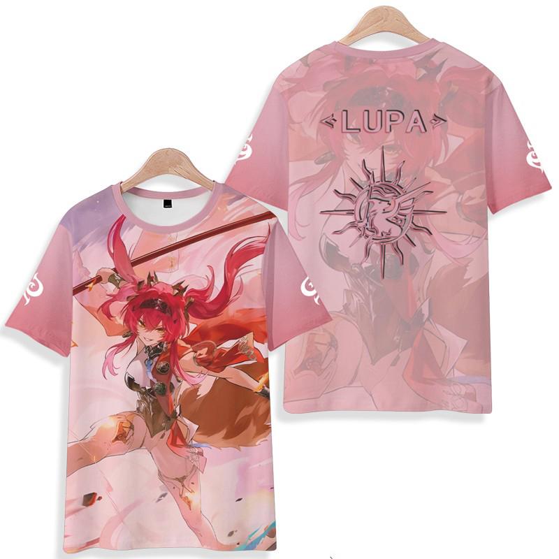 Tricouri Wuthering Waves Cartethyia Imprimate 3D Vară Bărbați Femei Mânecă Scurtă Gât Rotund Tricou Top Harajuku Y2k Anime Cosplay Costum