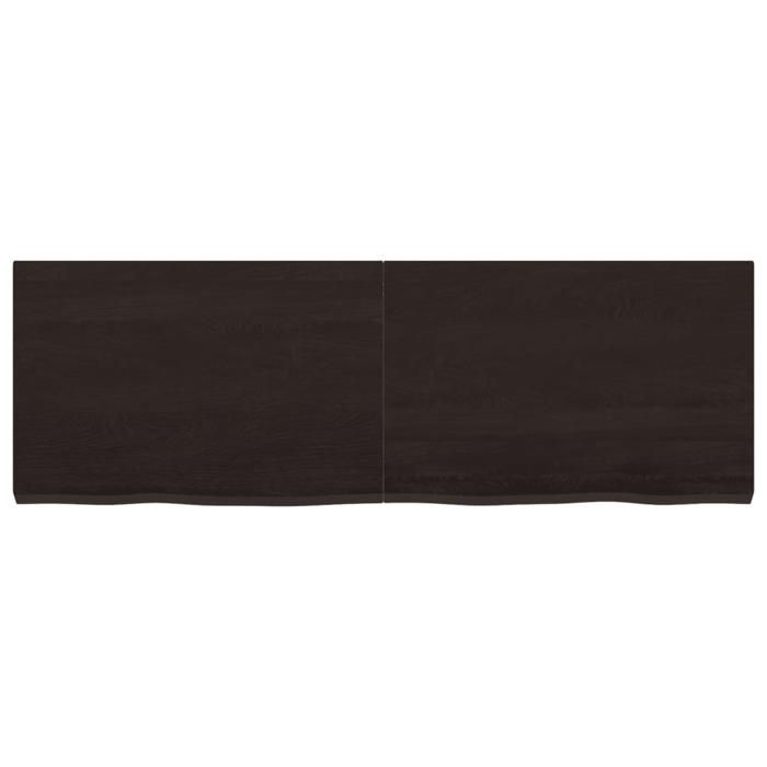 VidaXL Wall Shelf Dark Grey 120x40x4 Cm Solid Treated Oak Wood 363814