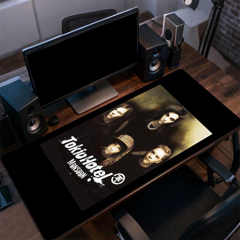 Tokio Hotel Band Mouse Pad, Large Gaming Desk Mat, Non-slip XXL Mousepad for Laptop & Tablet, Mini PC Playmat with Stitched Edges