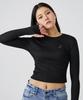 LIFEWORK Women'S Light Ribbed Long Sleeve T-Shirt