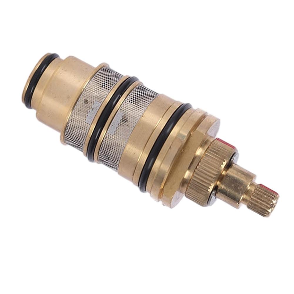 Thermostatic Shower Cartridge with Brass Valve Core for Easy Installation and Stable Temperature Control Gold Color