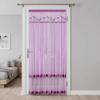 Punching Free Lace Embroidered Door Curtain Double Layer Door Drapes Entrance Curtain  Girl Room