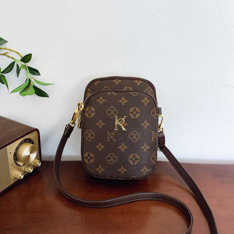 

Новая модная маленькая сумка-мессенджер, женская наплечная сумка с ретро-принтом, трендовая женская нагрудная сумка, модная сумка для мобильного телефона 6cm*14cm*19cm