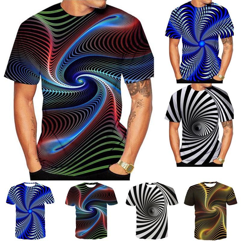 Vivid Funny Hypnosis 3d T-shirt With Psychedelic Colorful Print For Men And Women
